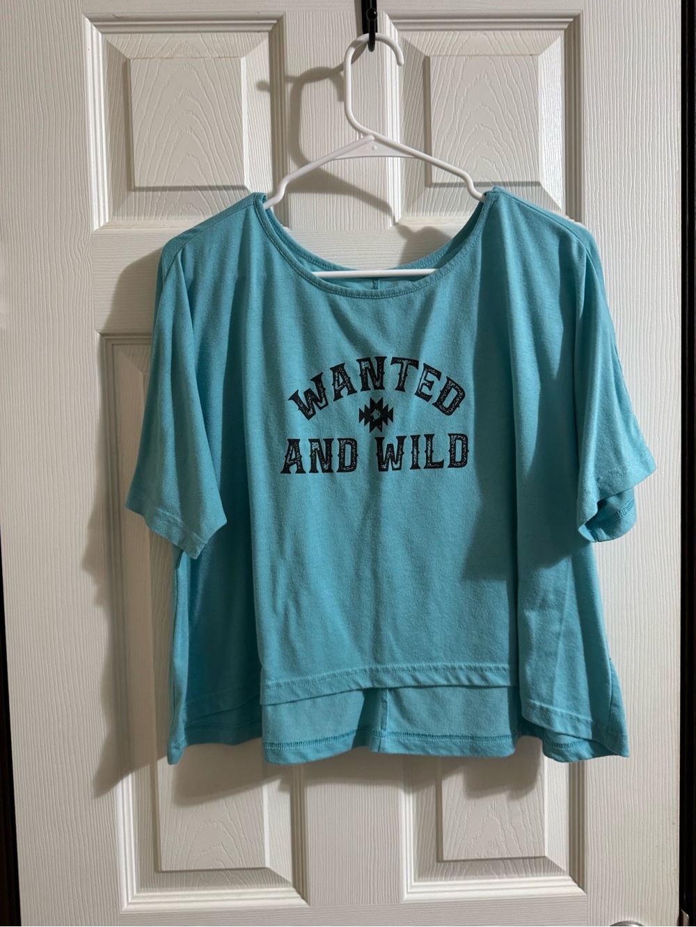'Wanted and Wild' Blue Graphic crop